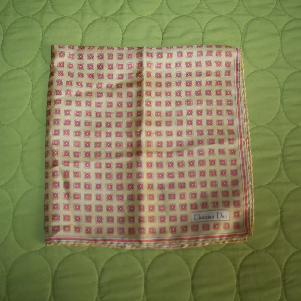 Vintage Christian Dior Silk Handkerchief Scarf